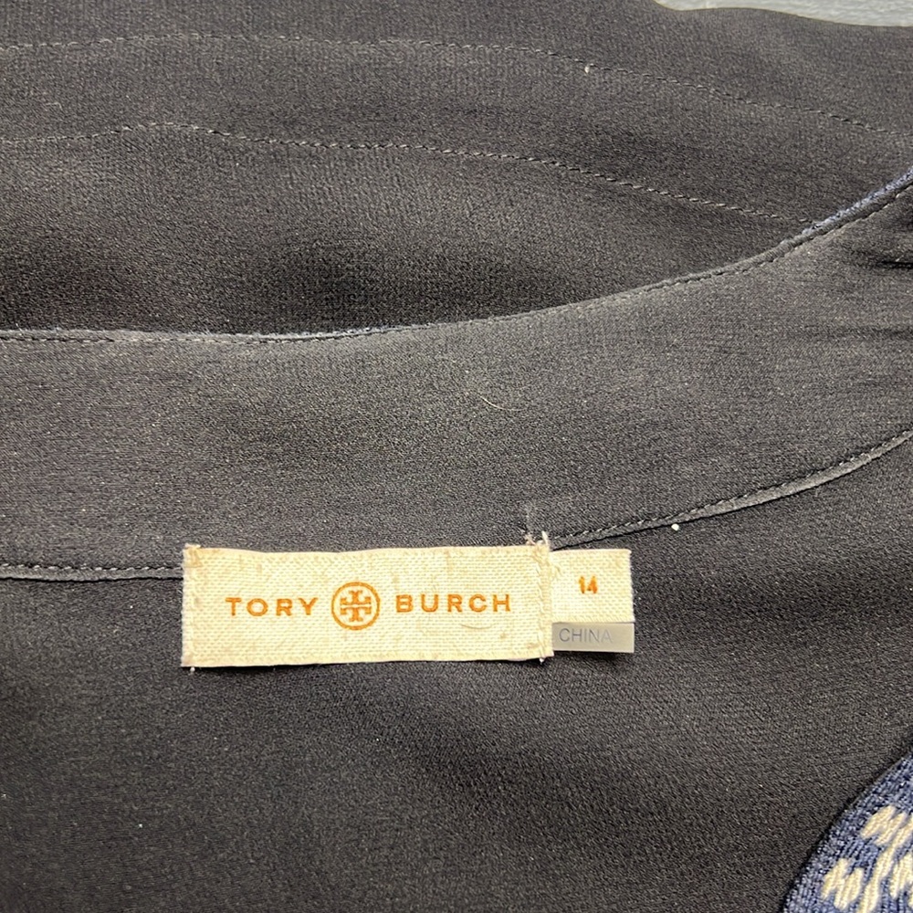 Tory Burch Silk Sheer Tie Waist Tunic Beach cover-up 14 - Picture 8 of 11